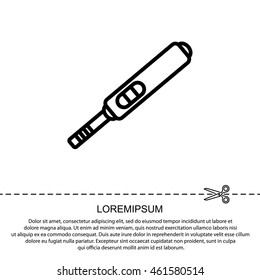 Web line icon. Pregnancy test.