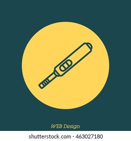 Web line icon. Pregnancy test.