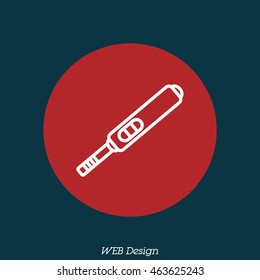 Web line icon. Pregnancy test.