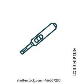 Web line icon. Pregnancy test.