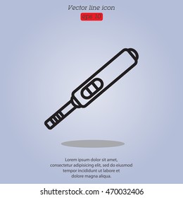 Web line icon. Pregnancy test.