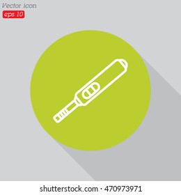 Web line icon. Pregnancy test.