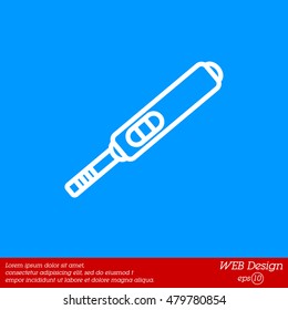 Web line icon. Pregnancy test.