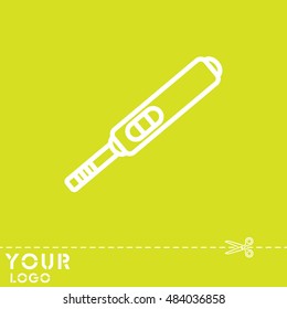 Web line icon. Pregnancy test.