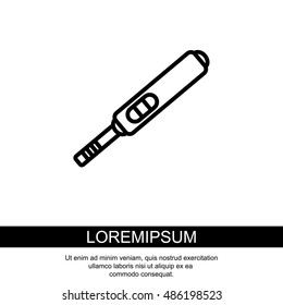 Web line icon. Pregnancy test.