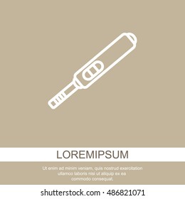 Web line icon. Pregnancy test.