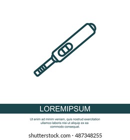 Web line icon. Pregnancy test.