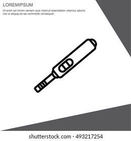 Web line icon. Pregnancy test.