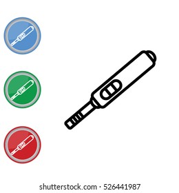 Web line icon. Pregnancy test.