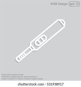 Web line icon. Pregnancy test.