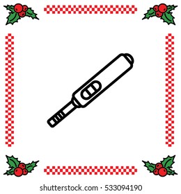 Web line icon. Pregnancy test.
