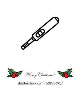 Web line icon. Pregnancy test.