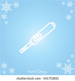 Web line icon. Pregnancy test.