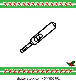 Web line icon. Pregnancy test.