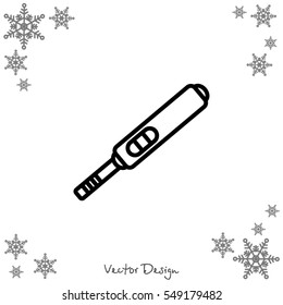 Web line icon. Pregnancy test.