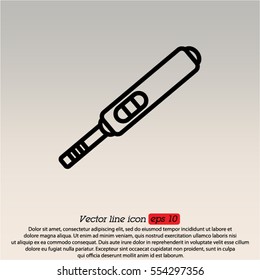 Web line icon. Pregnancy test.