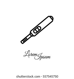 Web line icon. Pregnancy test.