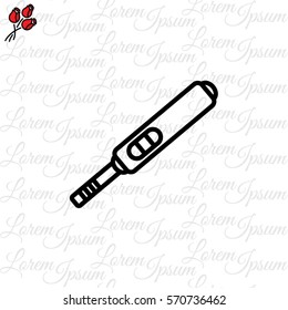 Web line icon. Pregnancy test.