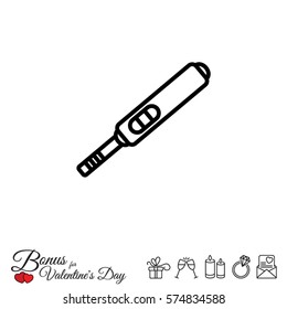 Web line icon. Pregnancy test.