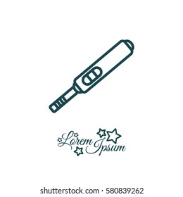 Web line icon. Pregnancy test.