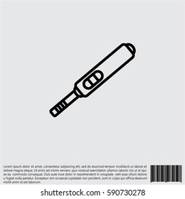 Web line icon. Pregnancy test.