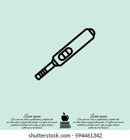Web line icon. Pregnancy test.