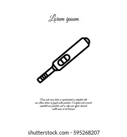 Web line icon. Pregnancy test.