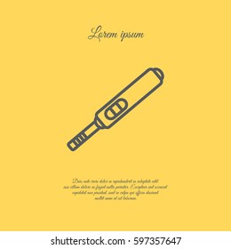 Web line icon. Pregnancy test.