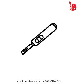 Web line icon. Pregnancy test.