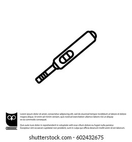 Web line icon. Pregnancy test.