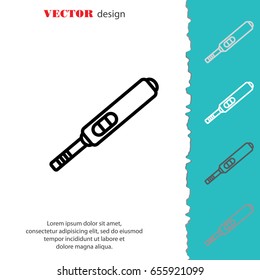 Web line icon. Pregnancy test.