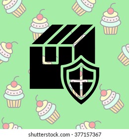 Web line icon. Privacy Delivery, purchase protection