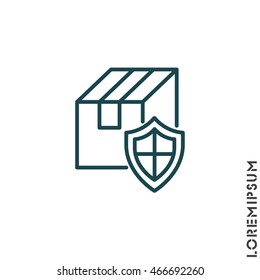 Web line icon. Privacy Delivery, purchase protection