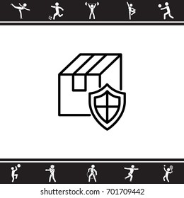 Web line icon. Privacy Delivery, purchase protection