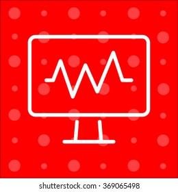 Web line icon. Pulse monitoring.