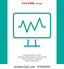 Web line icon. Pulse monitoring.