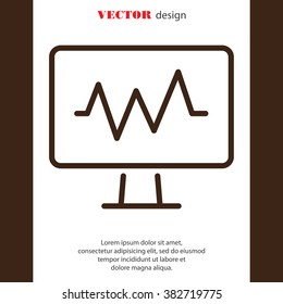 Web line icon. Pulse monitoring.