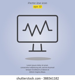 Web line icon. Pulse monitoring.