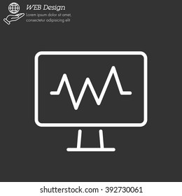 Web line icon. Pulse monitoring.