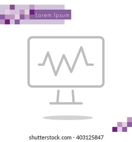 Web line icon. Pulse monitoring.