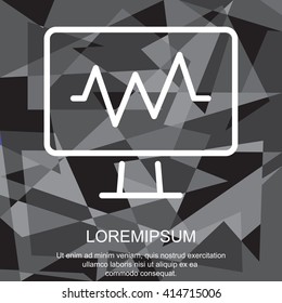 Web line icon. Pulse monitoring.
