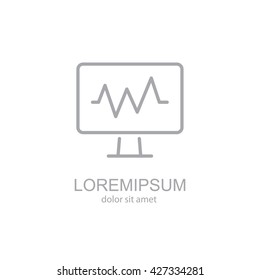 Web line icon. Pulse monitoring.