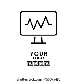 Web line icon. Pulse monitoring.