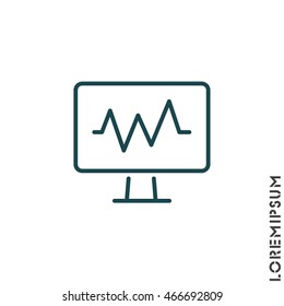 Web line icon. Pulse monitoring.