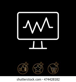 Web line icon. Pulse monitoring.