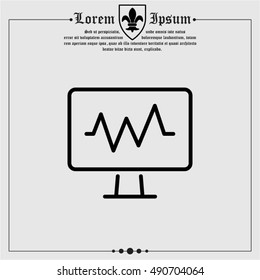 Web line icon. Pulse monitoring.