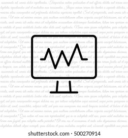 Web line icon. Pulse monitoring.