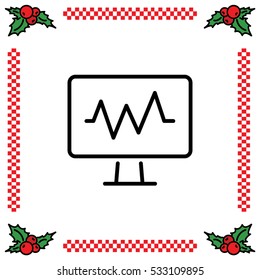 Web line icon. Pulse monitoring.