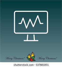Web line icon. Pulse monitoring.
