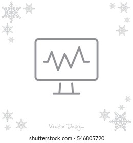Web line icon. Pulse monitoring.